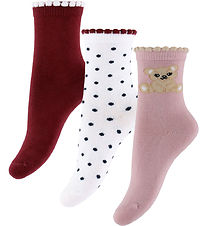 Name It Strømper - NmfRiva - 3-pak - Burgundy Name It Strømper - NmfRiva - 3-pak - Burgundy