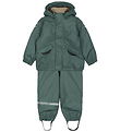 Mikk-Line Regntøj m. Seler - PU - Balsam Green