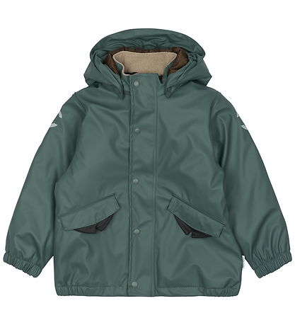 Mikk-Line Regntøj m. Seler - PU - Balsam Green