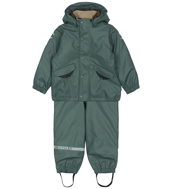 Mikk-Line Regntøj m. Termo/Seler - PU - Balsam Green m. Tyr
