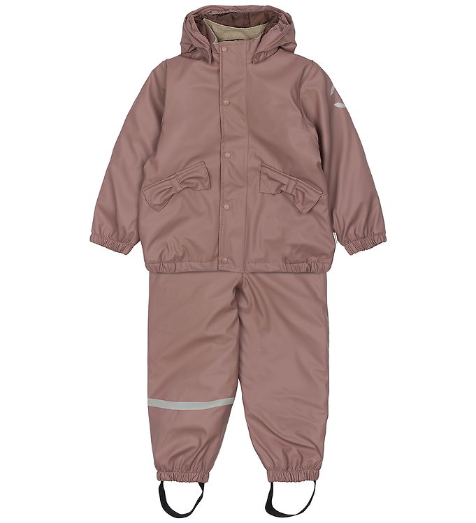 Mikk-Line Regntøj m. Termo/Seler - PU - Twilight Mauve m. Kanin