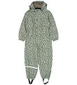 Mikk-Line Regndragt m. Fleece - PU - AOP - Iceberg Green