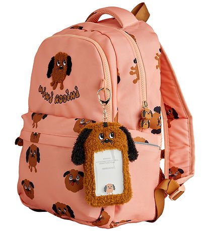 Mini Rodini School Backpack - Doggies - Pink