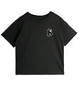 Mini Rodini T-shirt - Panther patch - Sort Mini Rodini T-shirt - Panther patch - Sort