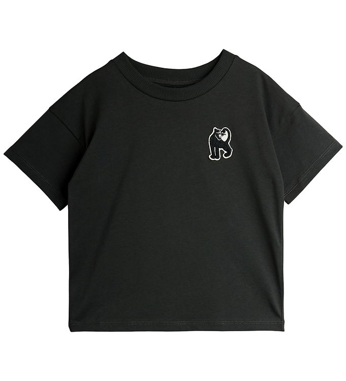 Mini Rodini T-shirt Panther Patch - Sort