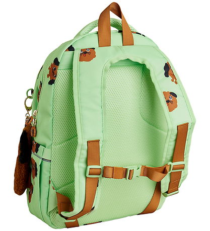 Mini Rodini School Backpack - Doggies - Green