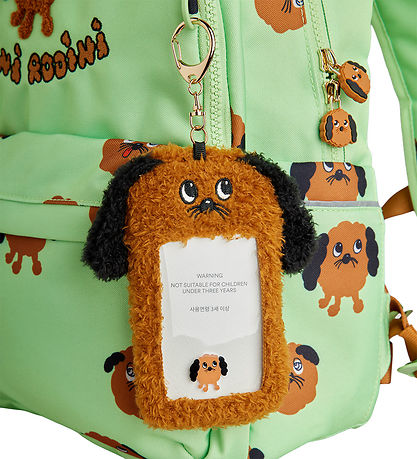 Mini Rodini School Backpack - Doggies - Green