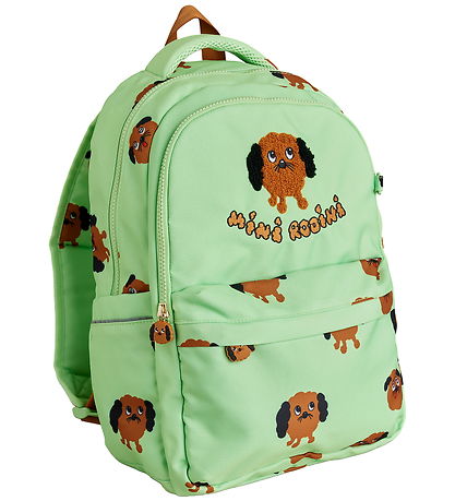 Mini Rodini School Backpack - Doggies - Green Mini Rodini School Backpack - Doggies - Green