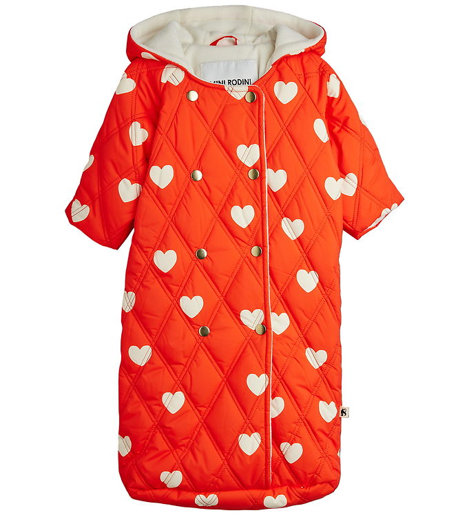 Mini Rodini Kørepose - Quilted - Hearts - 80 cm - Rød