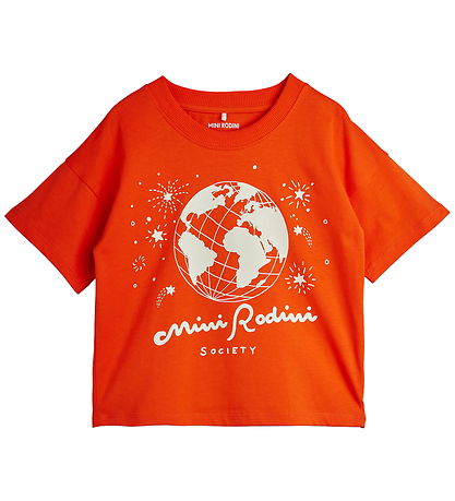 Mini Rodini T-shirt - Society - Rød Mini Rodini T-shirt - Society - Rød