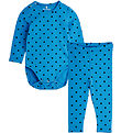 Mini Rodini Sæt - Leggings/Body l/æ - Polka Dots - Blå Mini Rodini Sæt - Leggings/Body l/æ - Polka Dots - Blå