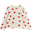 Mini Rodini Blouse - Velvet - Hearts - White Mini Rodini Blouse - Velvet - Hearts - White
