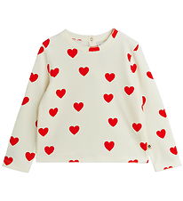 Mini Rodini Blouse - Velvet - Hearts - White Mini Rodini Blouse - Velvet - Hearts - White
