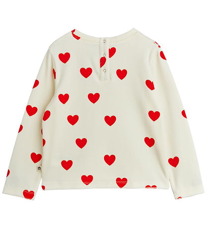 Mini Rodini Blouse - Velvet - Hearts - White Mini Rodini Blouse - Velvet - Hearts - White