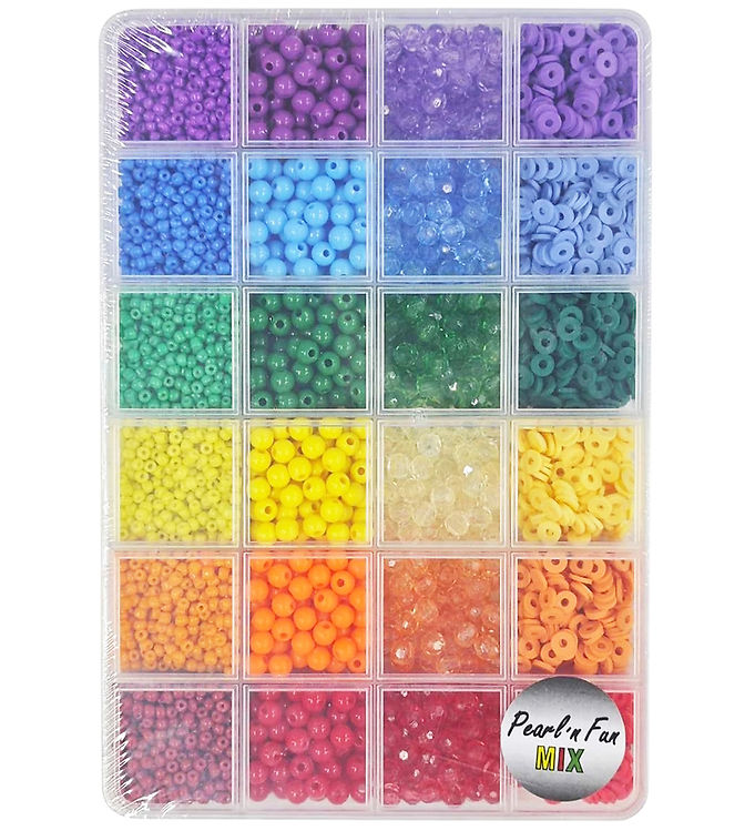 Pearl N Fun Perler - Smykkesæt - Regnbuefarver