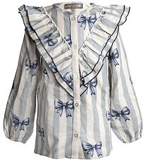 Hanevild Bluse - Denim - Bow - Rainy Hanevild Bluse - Denim - Bow - Rainy