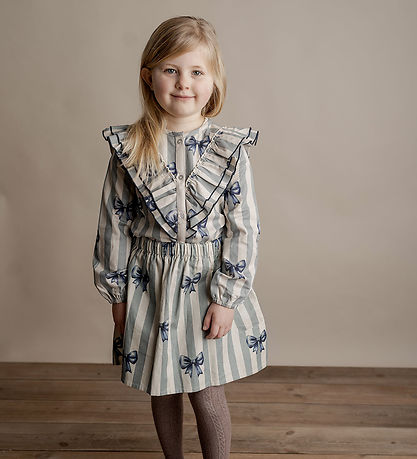 Hanevild Blouse - Denim - Bow - Rainy