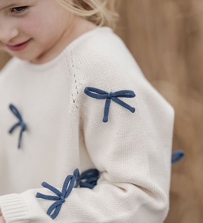 Hanevild Bluse - Strik - Ivory/Bows