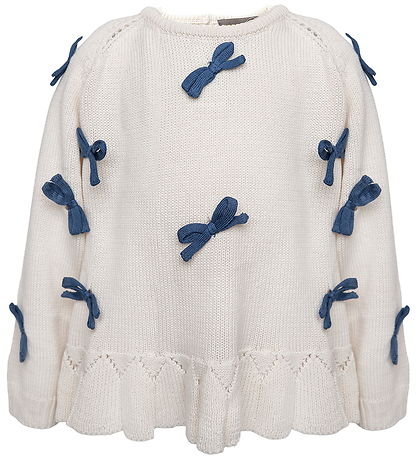 Hanevild Bluse - Strik - Ivory/Bows