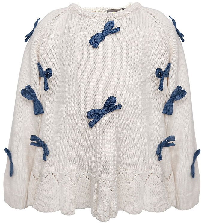 Hanevild Bluse - Strik - Ivory/Bows