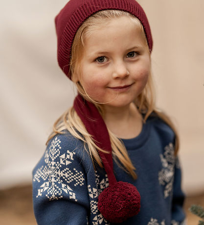 Hanevild Blouse - Knitted - Ensign Blue/Snowflake