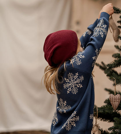 Hanevild Blouse - Knitted - Ensign Blue/Snowflake