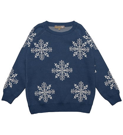 Hanevild Blouse - Knitted - Ensign Blue/Snowflake