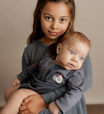 Hanevild Bodysuit l/s - Rib - Lasse - Ombre Blue