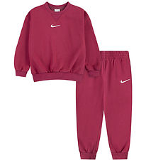 Nike Sweatsæt - Essential  - Sweet Beet