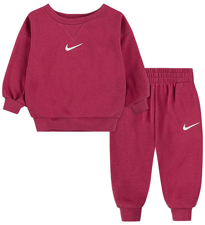 Nike Sweatsæt m. Knaplukning - Essential - Sweet Beef