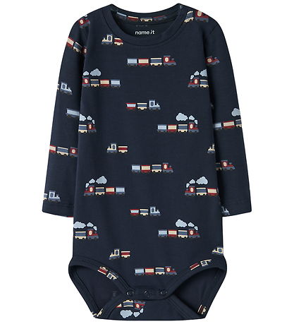 Name It Sæt - Bukser/Body l/æ - NbmVroels - Flint Stone/Navy Bla