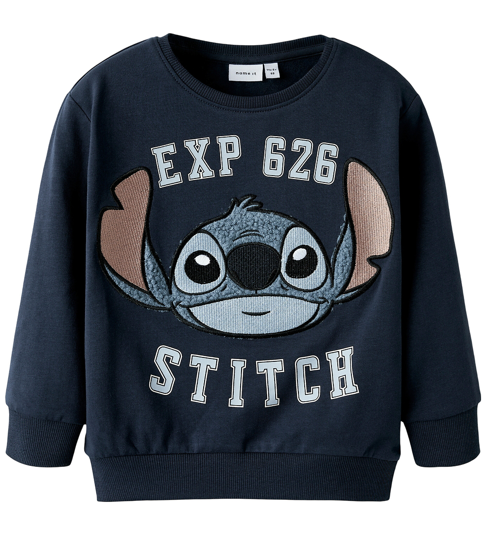 Name It Sweatshirt - NmmOnur - Stitch - Navy Blazer - Name It - 2 Jahre (92) - Sweatshirts