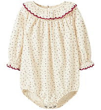 Lil Atelier Body l/æ - NbfRasia - Turtledove/Red Dahlia