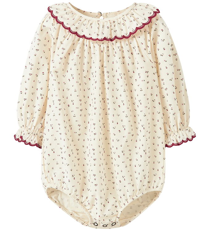Lil' Atelier NbfRasia Body l/æ - Turtledove/Red Dahlia