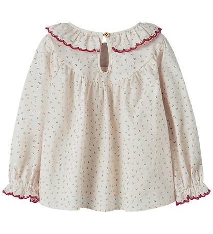 Lil Atelier Bluse - NmfRasia - Turtedove/Red Dahlia