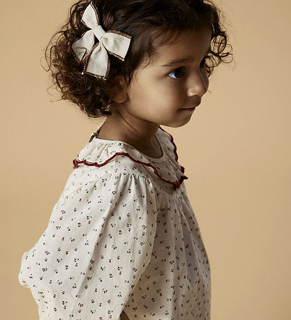 Lil Atelier Bluse - NmfRasia - Turtedove/Red Dahlia