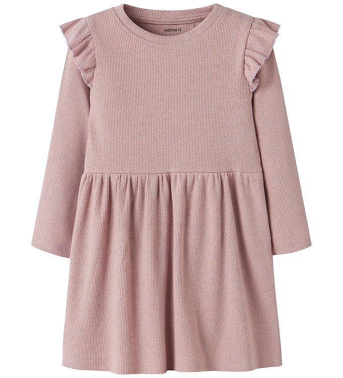 Name It Kjole - Rib - NmfSiclo - Glitter - Keepsake Lilac