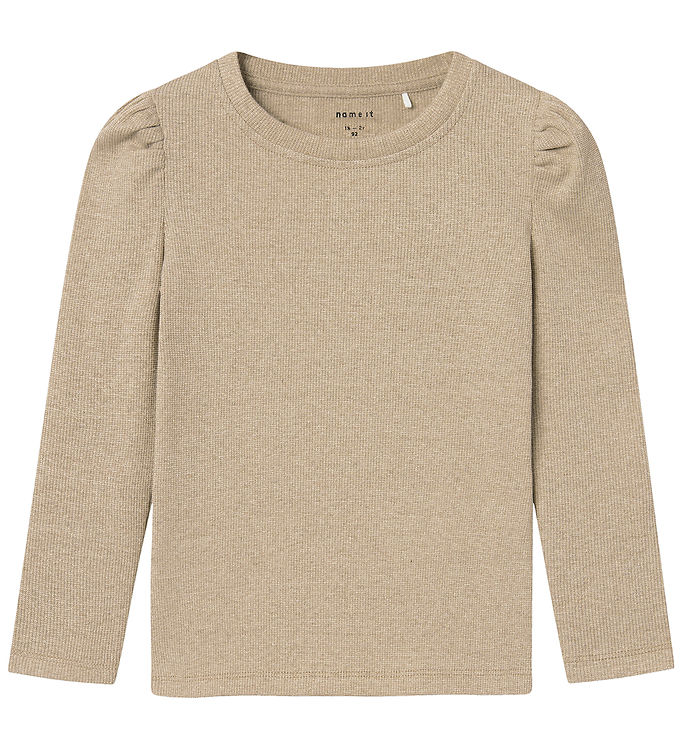 Name It Bluse - Rib - NmfSiclo - Glitter - Cement
