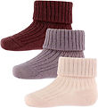 MP Strømper - Uld - Rib - 3-pak - Rose Dust