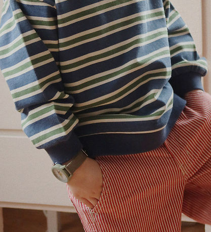 Konges Sløjd Bukser - Denim - Luc - Milk Rouge Stripe