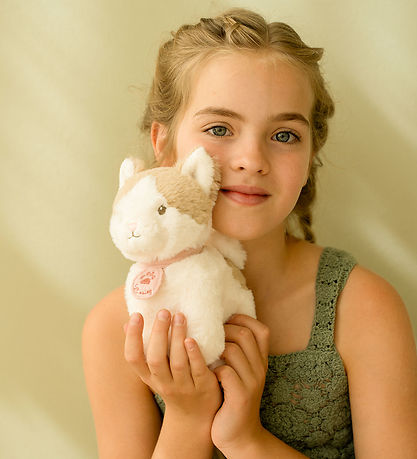 Little Dutch Plys Katten Marley i Taske - White