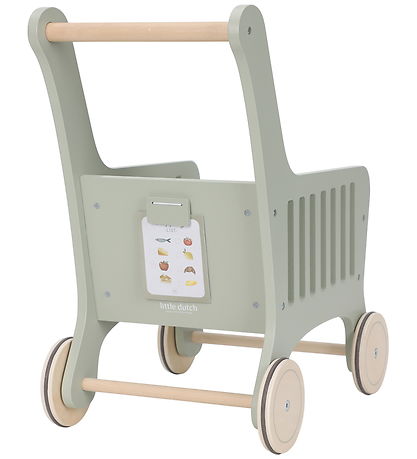 Little Dutch Indkøbsvogn - Træ - 14 Dele - Grøn Little Dutch Indkøbsvogn - Træ - 14 Dele - Grøn