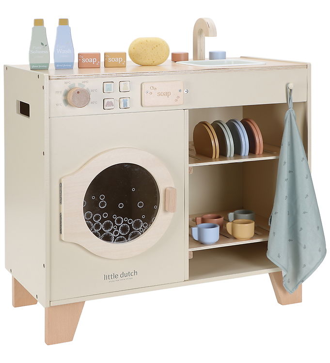 Little Dutch Opvaskemaskine - Træ - Hvid