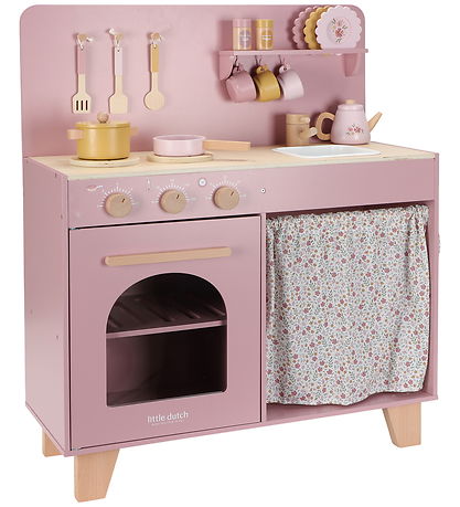 Little Dutch Legekøkken - Træ - Pink Little Dutch Legekøkken - Træ - Pink
