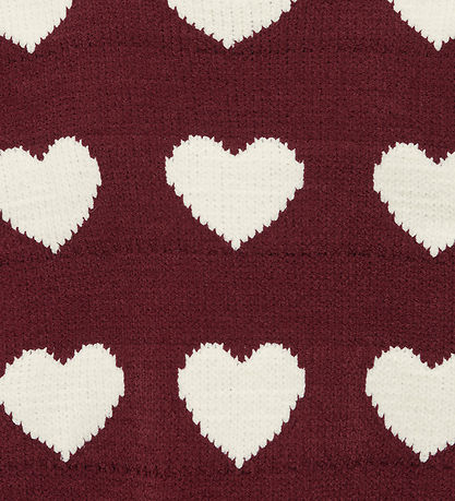 Kids Only Bluse - Strik - KogSus - Cabernet/Heart/Egret