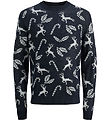 Jack & Jones Bluse - Strik - JjxMas Andrew - Sky Captain