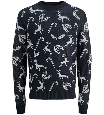 Jack & Jones Bluse - Strik - JjXmas Andrew - Sky Captain