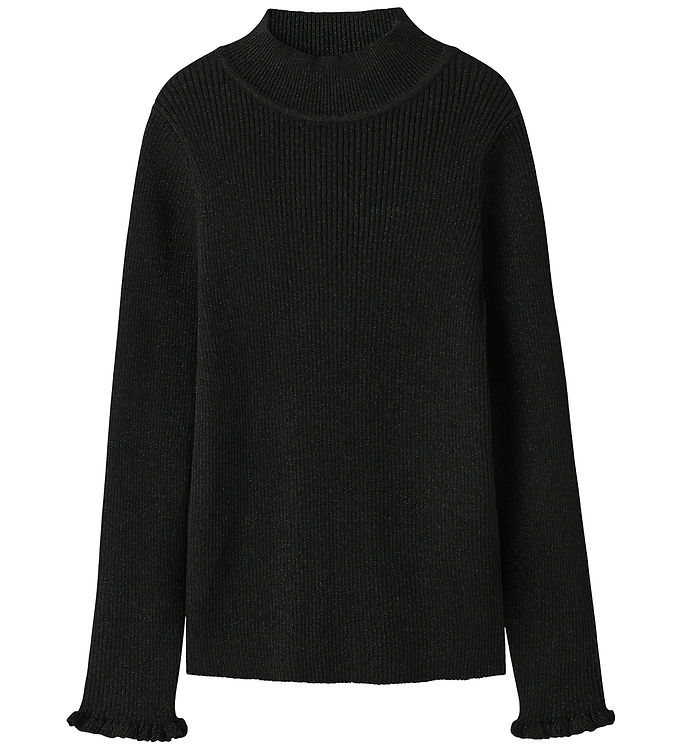 Name It Bluse - Rib - Glitter - NkfRiaglitter - Sort