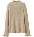Name It Bluse - Strik - Rib - Glitter - NkfRiaglitter -  Cement