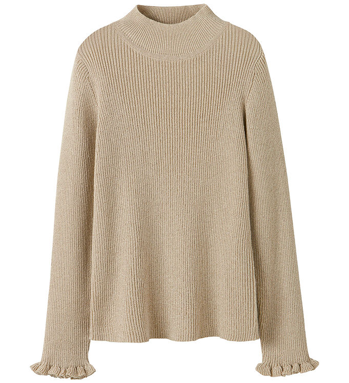 Name It Bluse - Rib - Glitter - NkfRiaglitter - Cement